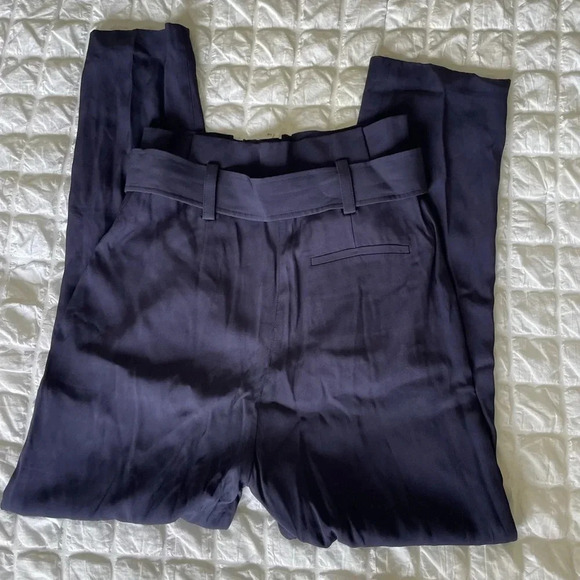 Jonathan Simkhai blue high waisted straight pants - Picture 9 of 9